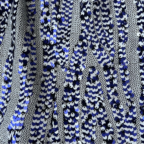 Carlisle Bluish Purple Sequin Evening Blazer Jacket - Picture 4 of 15